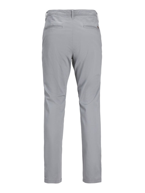 Jack & Jones Mens Marco Bowie Slim Fit Smart Casual Chino Trouser - Ultimate Grey - Borderland Muff