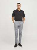 Jack & Jones Mens Marco Bowie Slim Fit Smart Casual Chino Trouser - Ultimate Grey - Borderland Muff