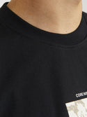 Jack & Jones Mens Regular Fit 100% Cotton Tarmac T-Shirt-BLACK - Borderland Muff