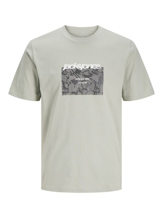 Jack & Jones Mens Regular Fit 100% Cotton Tarmac T-Shirt-AQUA - Borderland Muff
