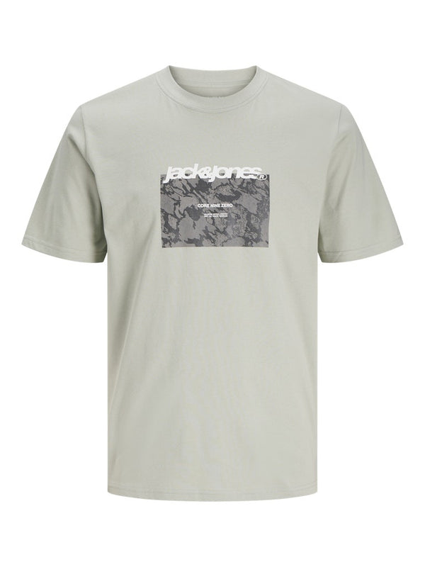 Jack & Jones Mens Regular Fit 100% Cotton Tarmac T-Shirt-AQUA - Borderland Muff