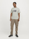 Jack & Jones Mens Regular Fit 100% Cotton Tarmac T-Shirt-AQUA - Borderland Muff