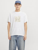 Jack & Jones Mens Regular Fit 100% Cotton Tarmac T-Shirt-BRIGHT WHITE - Borderland Muff