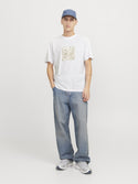 Jack & Jones Mens Regular Fit 100% Cotton Tarmac T-Shirt-BRIGHT WHITE - Borderland Muff