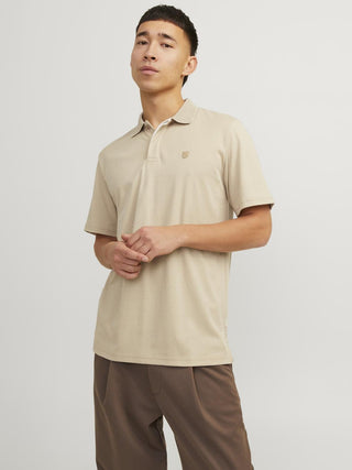 Jack & Jones Crodney Short Sleeved Polo-NATURAL - Borderland Muff