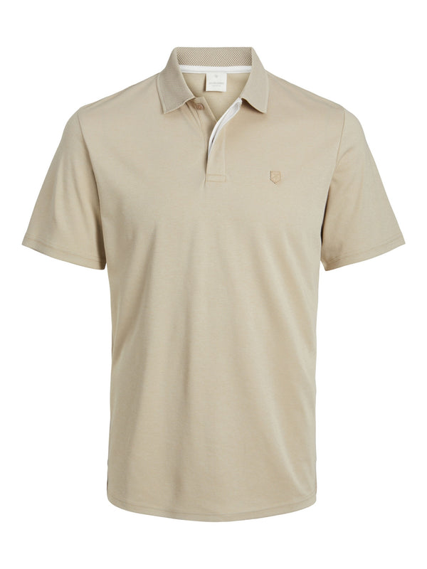 Jack & Jones Crodney Short Sleeved Polo-NATURAL - Borderland Muff