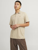 Jack & Jones Crodney Short Sleeved Polo-NATURAL - Borderland Muff