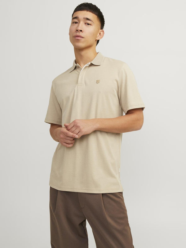 Jack & Jones Crodney Short Sleeved Polo-NATURAL - Borderland Muff