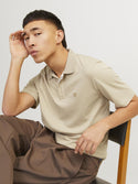 Jack & Jones Crodney Short Sleeved Polo-NATURAL - Borderland Muff
