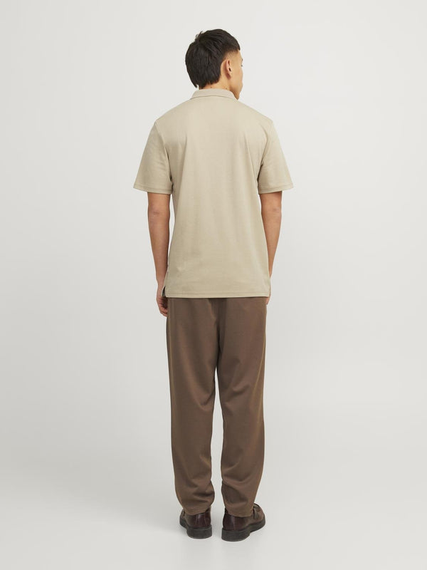 Jack & Jones Crodney Short Sleeved Polo-NATURAL - Borderland Muff