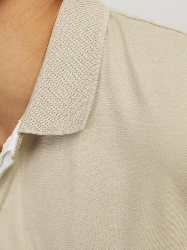 Jack & Jones Crodney Short Sleeved Polo-NATURAL - Borderland Muff