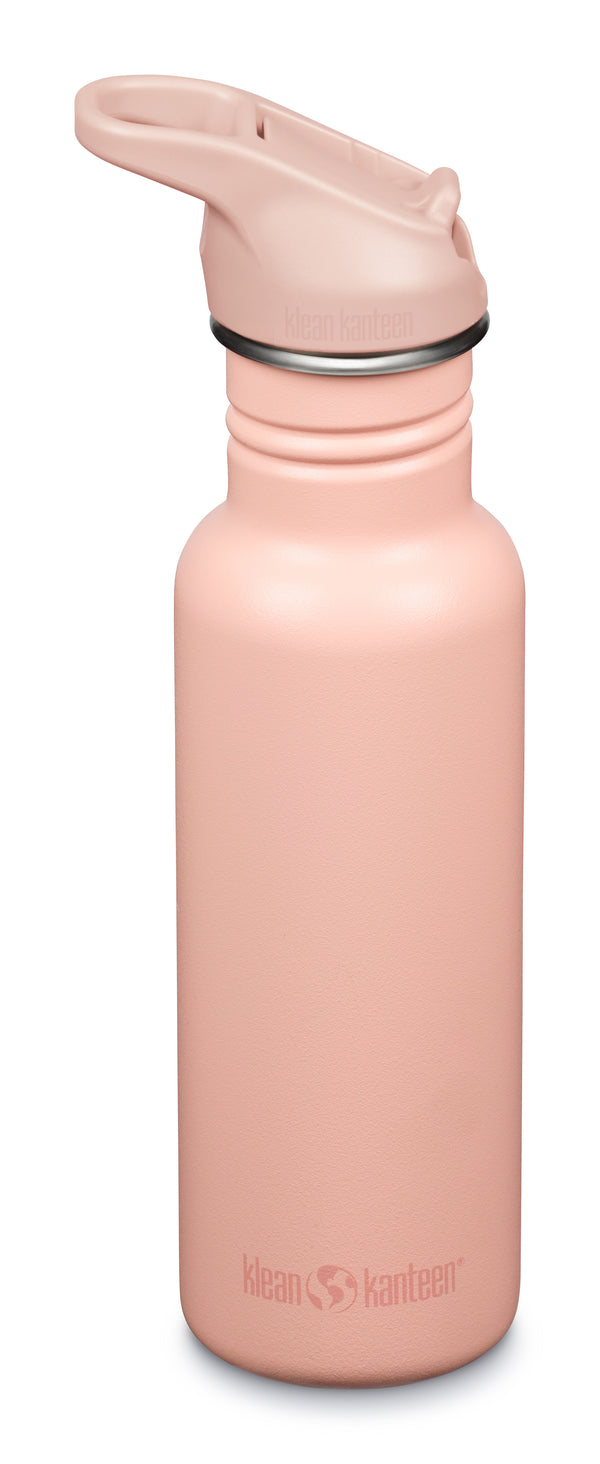 KLEAN KANTEEN Classic 532ml Water Bottle Flip Seal Sports Cap-PEACH - Borderland Muff