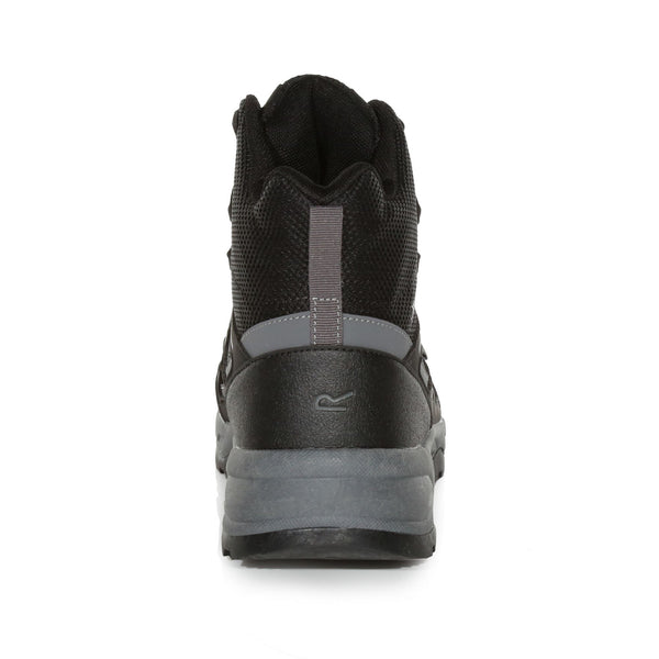 Regatta Vendeavour Waterproof Walking Boots for Men – Breathable Gear-BLACK GREY - Borderland Muff