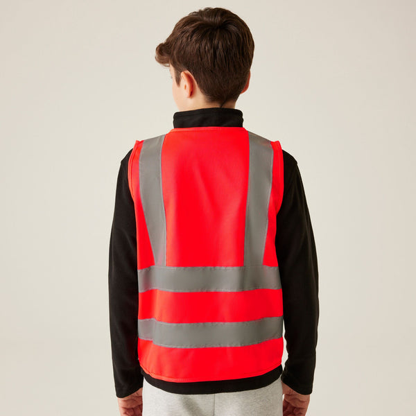 Regatta Kids Hi Vis Vest-RED - Borderland Muff