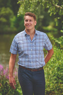 Champion Broadstairs Work Shirt | Country Style Ireland-BLUE - Borderland Muff