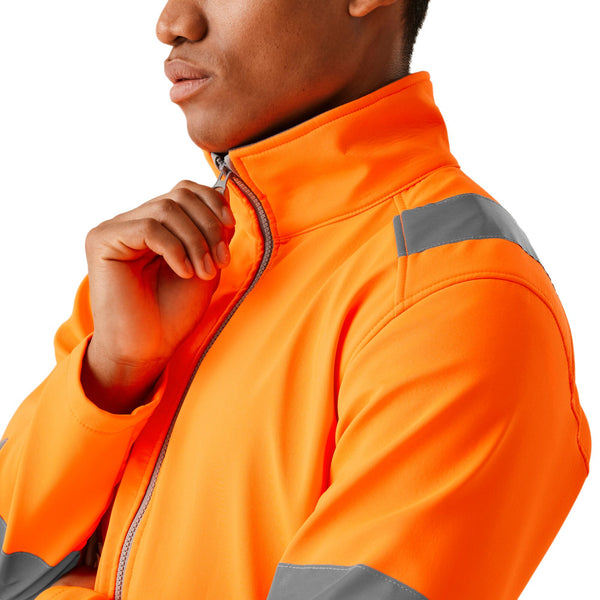 Regatta TRA712 Ablaze Hi-Vis Softshell Jacket | Class 3 Workwear for Embroidery & Custom Uniforms - Borderland Muff
