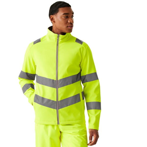 Regatta TRA712 Ablaze Hi-Vis Softshell Jacket | Class 3 Workwear for Embroidery & Custom Uniforms - Borderland Muff