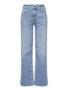 ONLY Madison Blush High Waist Wide Leg Jeans – Light Blue Organic Cotton Denim - Borderland Muff