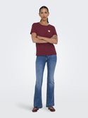 ONLY ONLKITA LIFE Short Sleeve Organic Cotton Top – Stylish with Glitter Detail - Borderland Muff