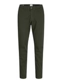 Jack & Jones JPSTMARCO BOWIE Slim Fit Chinos – Duffel Bag Green | Organic & Recycled Cotton - Borderland Muff