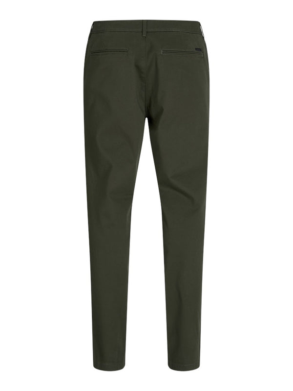 Jack & Jones JPSTMARCO BOWIE Slim Fit Chinos – Duffel Bag Green | Organic & Recycled Cotton - Borderland Muff