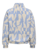 ONLY ONLNEW JANNE Women's Half-Zip Fleece Sweatshirt – Kentucky Blue | Loose Fit - Borderland Muff