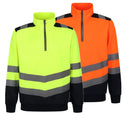 Regatta TRF670 Hi-Vis Quarter Zip Sweatshirt – EN20471 & RIS-3279 Certified - Borderland Muff