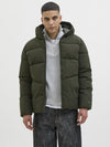 Jack & Jones JJGLOBAL Men’s Puffer Jacket | Recycled Winter Coat with Hood - Borderland Muff