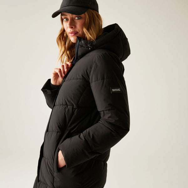 Regatta Women’s Eloria Quilted Jacket Dark Khaki & Black | Borderland Muff - Borderland Muff