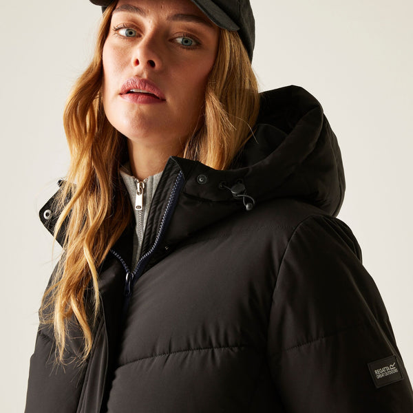 Regatta Women’s Eloria Quilted Jacket Dark Khaki & Black | Borderland Muff - Borderland Muff