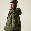 Regatta Women’s Eloria Quilted Jacket Dark Khaki & Black | Borderland Muff - Borderland Muff