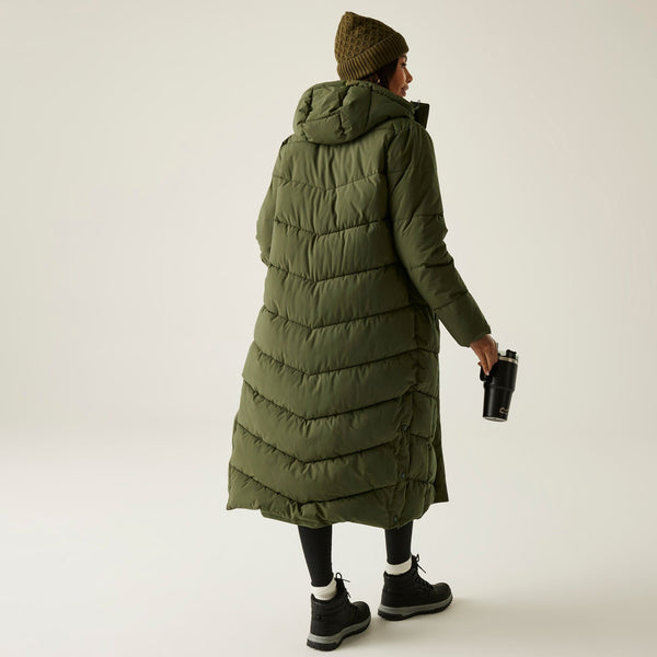 Regatta Women’s Eloria Quilted Jacket Dark Khaki & Black | Borderland Muff - Borderland Muff