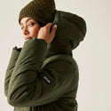 Regatta Women’s Eloria Quilted Jacket Dark Khaki & Black | Borderland Muff - Borderland Muff