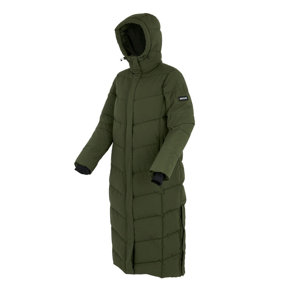 Regatta Women’s Eloria Quilted Jacket Dark Khaki & Black | Borderland Muff - Borderland Muff