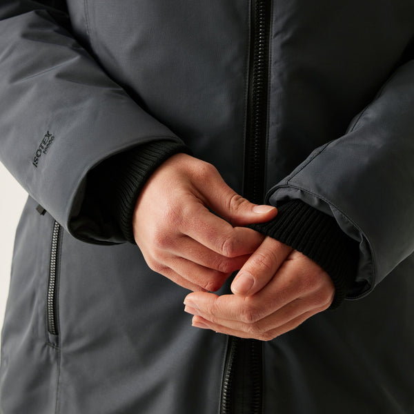 Regatta Women’s Marron Waterproof Insulated Jacket Grey | Borderland Muff - Borderland Muff