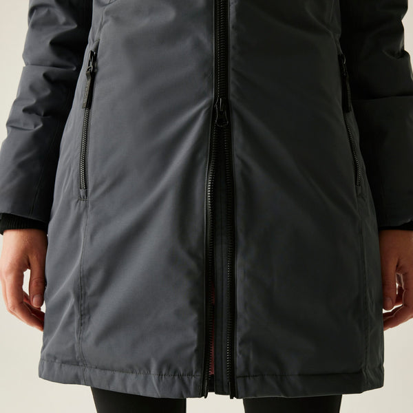Regatta Women’s Marron Waterproof Insulated Jacket Grey | Borderland Muff - Borderland Muff