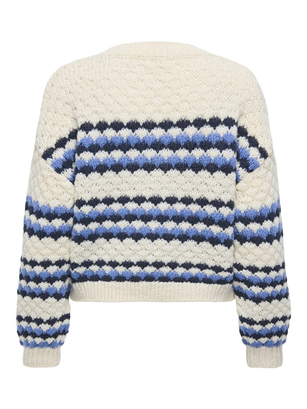 JDY Celeste Striped Pullover | Women’s Knit Jumper – Borderland Muff - Borderland Muff