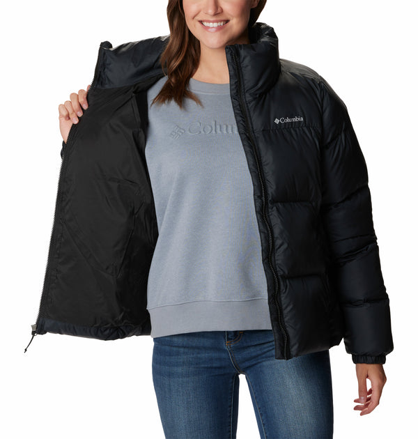 Columbia Ladies Water Repellent Insulated Regular Fit Puffect Jacket-BLACK - Borderland Muff