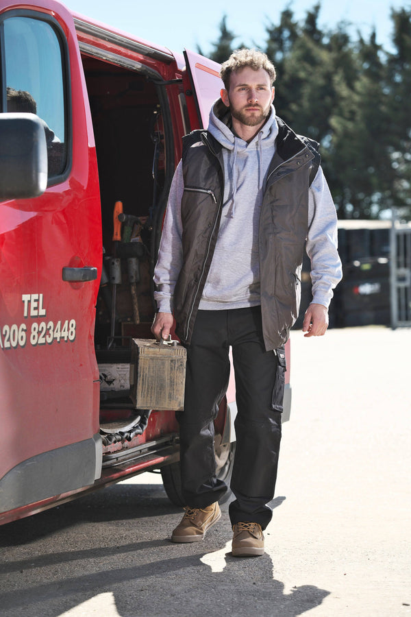 Tuff Stuff Mens Work Bodywarmer -GREY - Borderland Muff