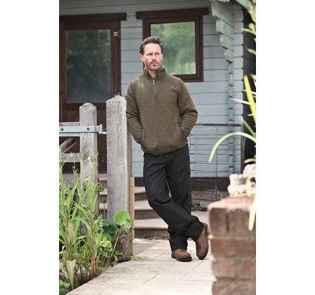 Fort Easton Half Zip Pullover-GREEN - Borderland Muff