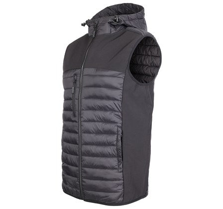 Tuff Stuff Mens Howden Hooded Insulated Water Repellent Bodywarmer - Borderland Muff