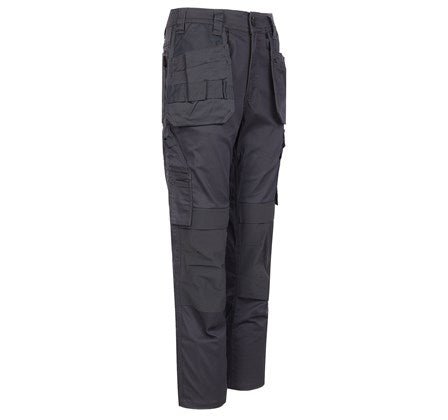 Tuff Stuff Mens Proflex Slim Leg Slim Fit Full Stretch Holster Work Trousers Grey - Borderland Muff
