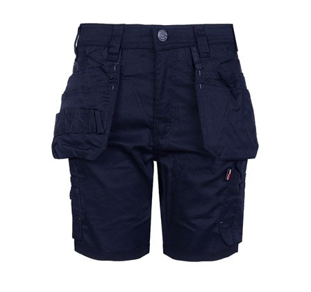Tuff Stuff Mens Pro Flex Full Stretch Slim Fit Holster Work Shorts - Navy - Borderland Muff