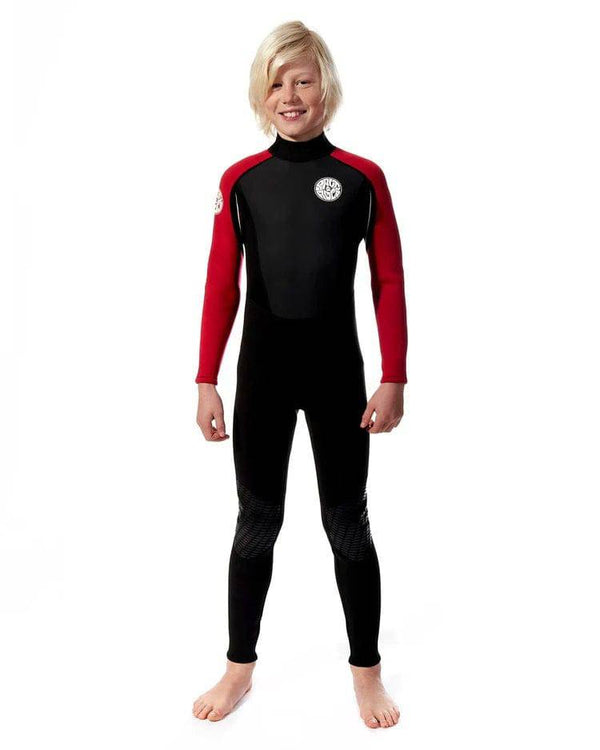 Saltrock Kids Core 3/2mm Full Wetsuit -RED - Borderland Muff