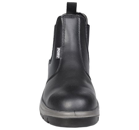 Fort Nelson FF103 Slip On Leather Safety Boot-BLACK - Borderland Muff
