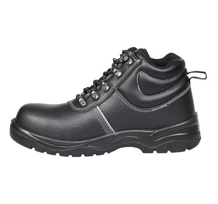 Fort Workforce Leather Safety Boots-BLACK - Borderland Muff