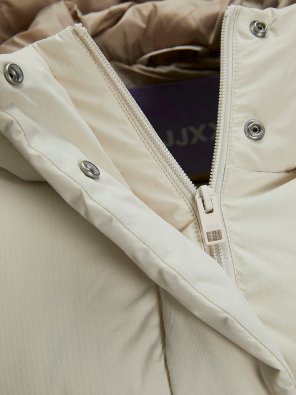 JJXX Ladies World Hooded Puffer Jacket-MOONBEAM - Borderland Muff