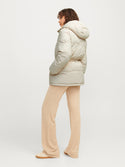 JJXX Ladies World Hooded Puffer Jacket-MOONBEAM - Borderland Muff