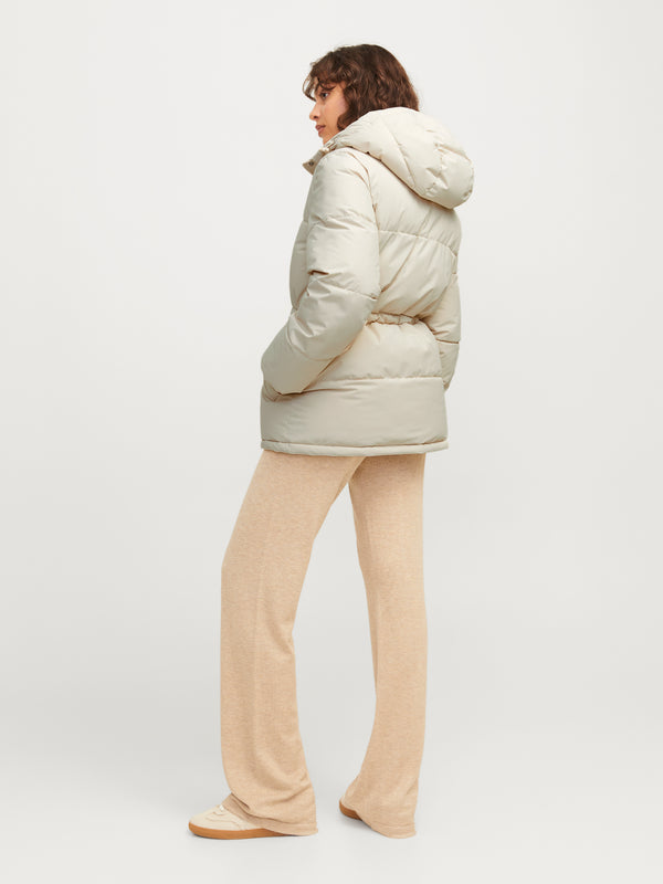 JJXX Ladies World Hooded Puffer Jacket-MOONBEAM - Borderland Muff