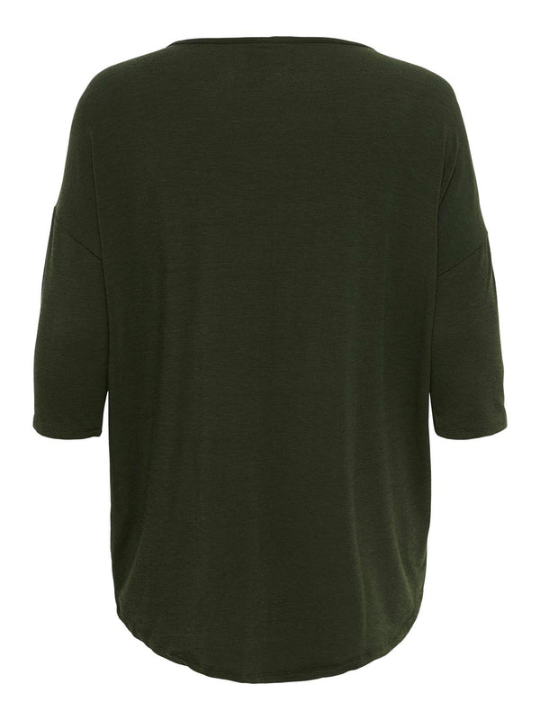 Only Carmakoma Ladies Plus Size Carlamour 3/4 Top-KALAMATA - Borderland Muff